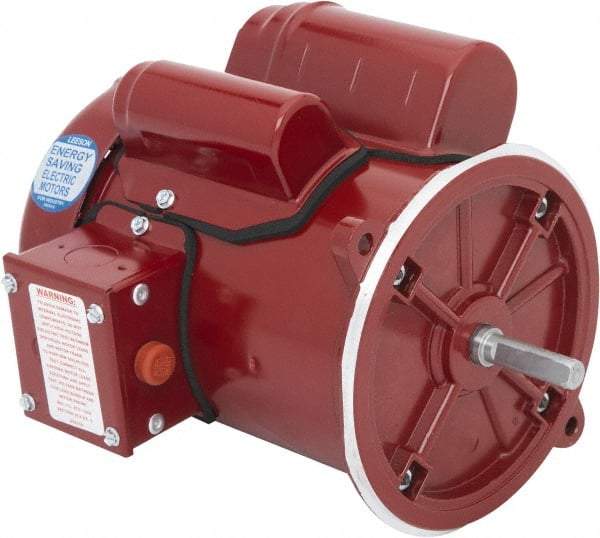 Leeson - 1/3 Max hp, 1,800 Max RPM, Feed-Auger Drive Electric AC DC Motor - 115/230 V Input, Single Phase, 48YZ Frame, 1/2" Shaft Diam, Special Mount, TEFC Enclosure - Strong Tooling