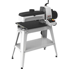 Jet - 5" Diam x 16" Long, Single Phase Floor Drum Sanding Machine - 2-3/8" Sanding Depth, 1/32 to 3" Thick x 32" Wide Workpiece, 0 to 10 SFPM Workpiece Rate - Strong Tooling