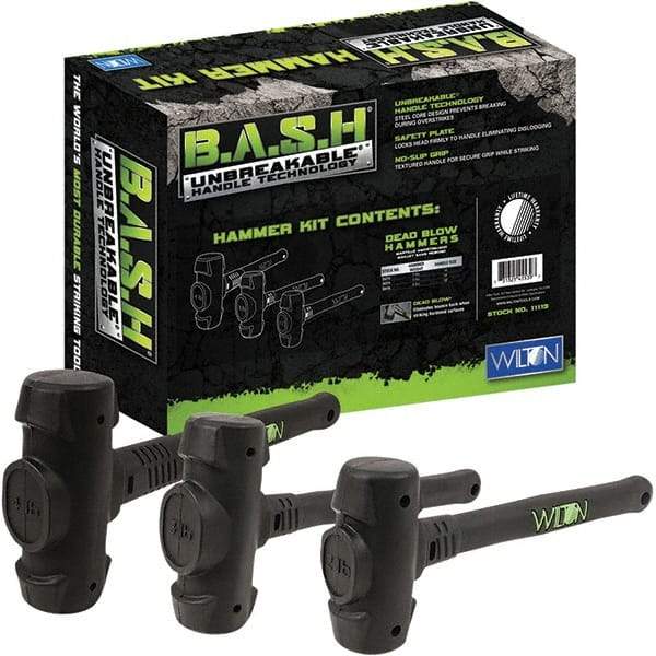 Wilton - Hammer & Mallet Sets Type: Dead Blow Hammer Set Number of Pieces: 3 - Strong Tooling