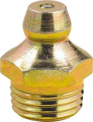 lumax - 0° Head Angle, M10x1 Metric Steel Taper Thread Grease Fitting - Zinc Plated Finish - Strong Tooling