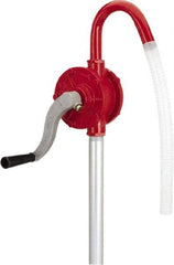 lumax - Oil Lubrication 0.08 Gal/Turn Flow Aluminum & Steel Rotary Hand Pump - For 15 to 55 Gal Container - Strong Tooling