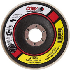 Camel Grinding Wheels - 5" Diam x 1/2" Thick Unmounted Buffing Wheel - 1 Ply, Polishing, 7/8" Arbor Hole, Soft Density - Strong Tooling