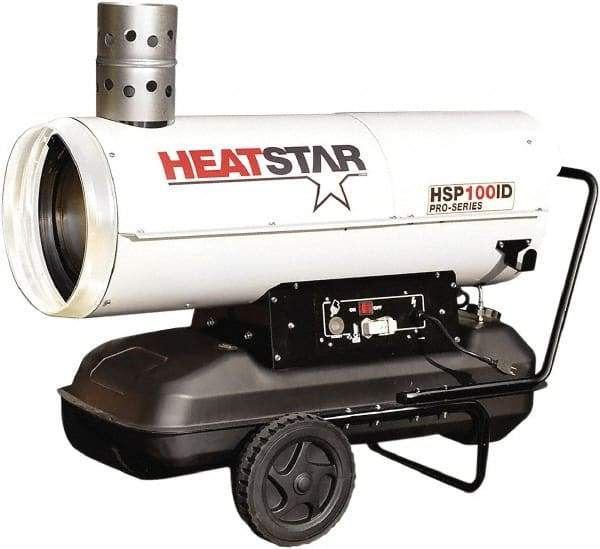 Heatstar - 122,000 BTU Rating, Kerosene/Diesel Indirect Fired Forced Air Heater - 3,050 Sq Ft Max Heating Area, 17 Gal Capacity, Fuel with Diesel, Kerosene, JP-8 & Jet8 - Strong Tooling