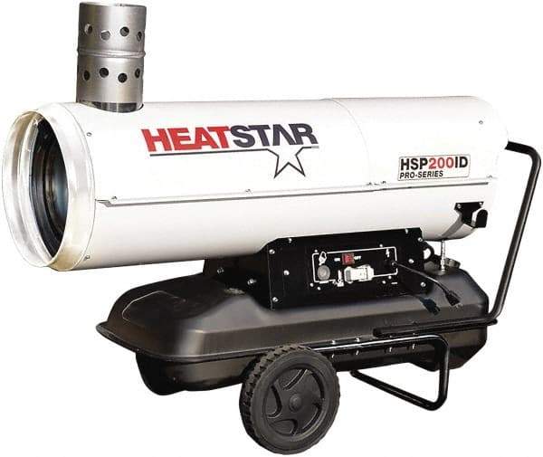 Heatstar - 180,000 BTU Rating, Kerosene/Diesel Indirect Fired Forced Air Heater - 4,625 Sq Ft Max Heating Area, 17 Gal Capacity, Fuel with Diesel, Kerosene, JP-8 & Jet8 - Strong Tooling