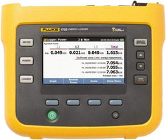 Fluke - 3 Phase, 1,000 VAC, 0.20 to 6,000 Amp Capability, 3.5 to 42.5 Hz Calibration, LCD Display Power Meter - 0.5 Current Accuracy, 0.5 Voltage Accuracy - Strong Tooling