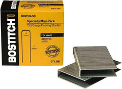 Stanley Bostitch - 2" Long x 1/2" Wide, 16 Gauge Crowned Construction Staple - Grade S4 Steel, Chisel Point - Strong Tooling