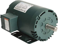 Leeson - 2 Max hp, 1,800 Max RPM, Premium Efficient Electric AC DC Motor - 230/460 V Input, Three Phase, 56HZ Frame, 7/8" Shaft Diam, Rigid Base Mount, ODP Enclosure - Strong Tooling