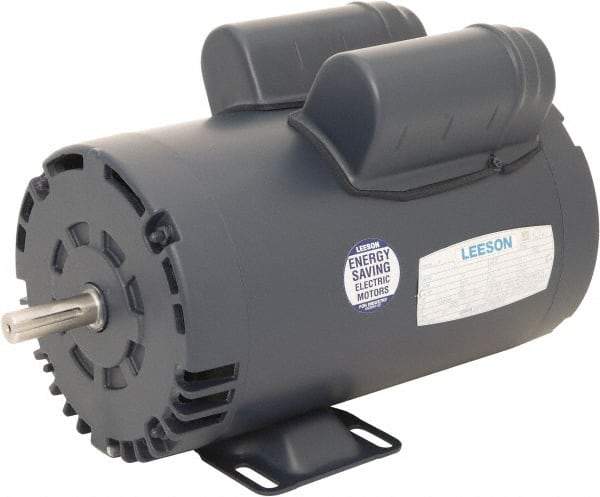 Leeson - 5 Max hp, 3,600 Max RPM, Electric AC DC Motor - 230 V Input, Single Phase, 56Y Frame, 5/8" Shaft Diam, Rigid Base Mount, ODP Enclosure - Strong Tooling