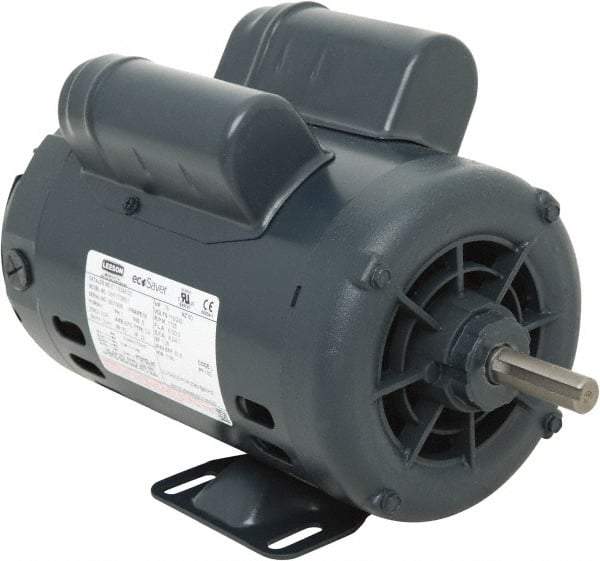 Leeson - 3/4 Max hp, 1,800 Max RPM, Premium Efficient Electric AC DC Motor - 115/230 V Input, Single Phase, 56 Frame, 5/8" Shaft Diam, Rigid Base Mount, ODP Enclosure - Strong Tooling