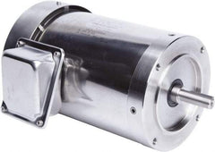 Leeson - 1-1/2 Max hp, 1,800 Max RPM, Premium Efficient Electric AC DC Motor - 230/460 V Input, Three Phase, 56C Frame, 5/8" Shaft Diam, C-Face Mount, TEFC Enclosure - Strong Tooling