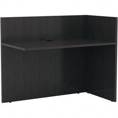 ALERA - Woodgrain Laminate Reception Desk - 44" Wide x 23-5/8" Deep x 41-1/2" High, Espresso - Strong Tooling