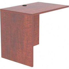 ALERA - Woodgrain Laminate Return/Bridge Shell Desk - 35" Wide x 23-5/8" Deep x 29-5/8" High, Medium Cherry - Strong Tooling