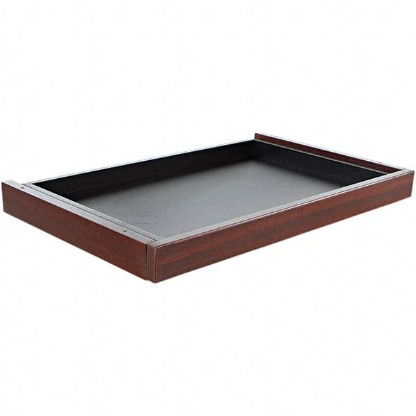 ALERA - Woodgrain Laminate Center Drawer Desk - 24-1/2" Wide x 15" Deep x 2" High, Mahogany - Strong Tooling