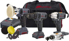 Ingersoll-Rand - 12 Volt Cordless Tool Combination Kit - Includes 1/4" Hex Compact Impact Driver, Lithium-Ion Battery Included - Strong Tooling