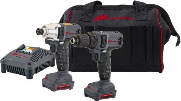 Ingersoll-Rand - 12 Volt Cordless Tool Combination Kit - Includes 1/4" Hex Compact Impact Driver, Lithium-Ion Battery Included - Strong Tooling