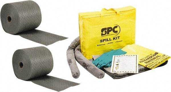 Brady SPC Sorbents - 24 Gal Capacity per Package, Universal Roll - 150' Long x 15" Wide, Gray, Polypropylene - Strong Tooling