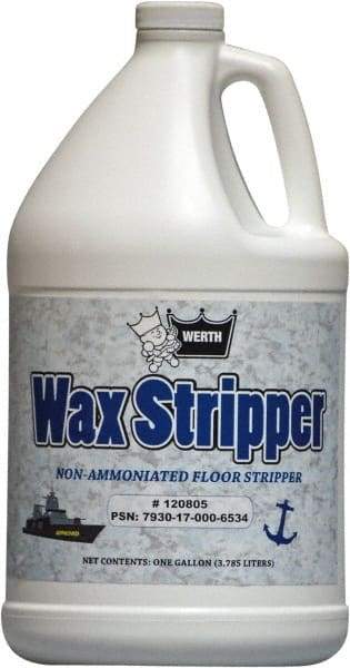 Werth Sanitary Supply - 1 Gal Plastic Bottle Stripper - Use on Resilient Tile, Vinyl Tile - Strong Tooling