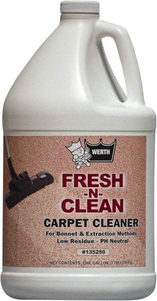 Werth Sanitary Supply - 1 Gal Plastic Bottle Carpet Cleaner - Fresh Scent, Use on Carpet Cleaning - Strong Tooling