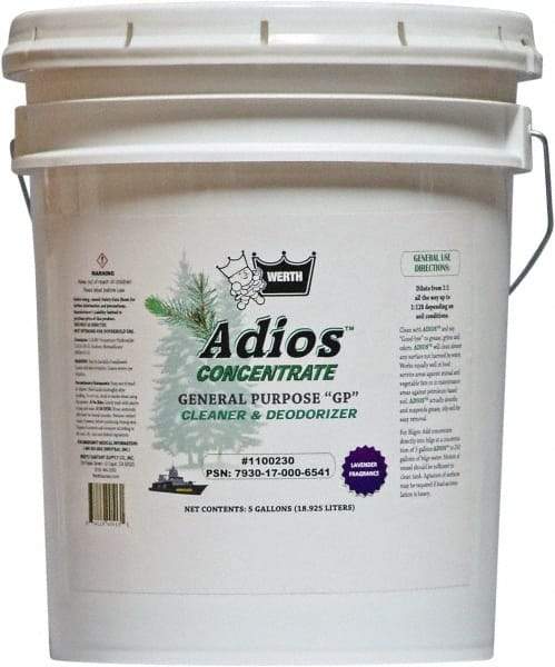 Werth Sanitary Supply - 5 Gal Bucket Cleaner/Degreaser - Liquid, Biodegradable Cleaner & Degreaser, Butyl-Free, Phosphate-Free, Water-Based, No VOC, Lavender - Strong Tooling