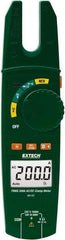 Extech - MA160, CAT III, Digital True RMS Clamp Meter with 0.57" Fork Jaws - 750 VAC, 1000 VDC, 200 AC/DC Amps, Measures Voltage, Capacitance, Continuity, Current, Resistance - Strong Tooling