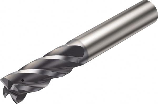 Sandvik Coromant - 25mm, 4 Flute, Solid Carbide, Corner Radius End Mill - 121mm OAL, 38° Helix, Right Hand Flute, 52mm LOC, Right Hand Cut - Strong Tooling