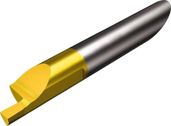 Sandvik Coromant - 2.95mm Groove Width, 2.2mm Min Hole Diam, 4mm Max Hole Depth, Grooving Tool - 18mm Projection, 42.5mm OAL, Solid Carbide, TiAlN+TiN Finish - Exact Industrial Supply