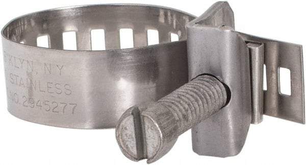 IDEAL TRIDON - SAE Size 12, 11/16 to 1-1/4" Diam, Stainless Steel Double Lock Hose Worm Drive Clamp - Material Grade 301 - Strong Tooling