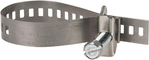 IDEAL TRIDON - SAE Size 20, 11/16 to 1-3/4" Diam, Stainless Steel Double Lock Hose Worm Drive Clamp - Material Grade 301 - Strong Tooling