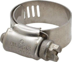 IDEAL TRIDON - SAE Size 8, 1/2 to 1" Diam, Stainless Steel Lined Worm Drive Clamp - Material Grade 316 - Strong Tooling