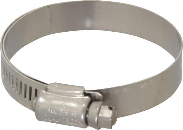 IDEAL TRIDON - SAE Size 32, 1-9/16 to 2-1/2" Diam, Stainless Steel Lined Worm Drive Clamp - Material Grade 316 - Strong Tooling