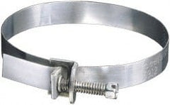 IDEAL TRIDON - SAE Size 64, 1 to 4-1/2" Diam, Galvanized Steel Adjustable Strap Worm Drive Clamp - Strong Tooling