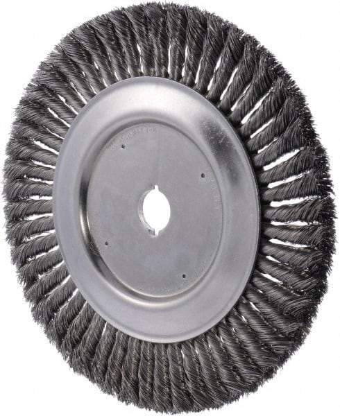 Weiler - 10" OD, 1" Arbor Hole, Knotted Wheel Brush - 0.016" Filament Diam - Strong Tooling