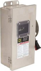 Square D - 30 Amp, 600 VAC/VDC, 3 Pole Nonfused Safety Switch - NEMA 12, 3, 3R, 4 & 4X, 10 hp at 600 VAC, 15 at 600 VDC (Single Phase), 30 hp at 600 VAC, 15 hp at 600 VDC (Triple Phase) - Strong Tooling