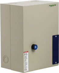 Schneider Electric - 3 Pole, 65 Amp, 120 Coil VAC, Nonreversible Enclosed IEC Motor Starter - 1 Phase Hp: 10 at 240 VAC, 5 at 120 VAC, 3 Phase Hp: 20 at 208 VAC, 20 at 230 VAC, 40 at 460 VAC, 50 at 575 VAC - Strong Tooling