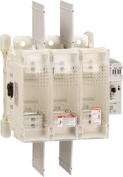 Schneider Electric - 3 Pole, 600 Volt, 400 Amp, Pressure Plate Fuse Holder - Compatible with J Class, 259mm Wide Fuse - Strong Tooling