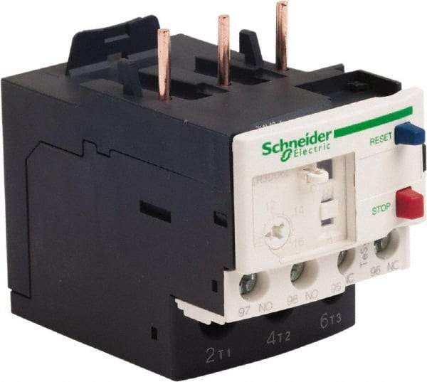 Schneider Electric - 3 Pole, NEMA Size 00-1, 1 to 1.6 Amp, 690 VAC, Thermal NEMA Overload Relay - Trip Class 20, For Use with LC1D09, LC1D12, LC1D18, LC1D25, LC1D32 and LC1D38 - Strong Tooling