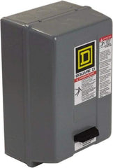 Square D - 110 Coil VAC at 50 Hz, 120 Coil VAC at 60 Hz, 18 Amp, Nonreversible Enclosed Enclosure NEMA Motor Starter - 1 hp at 1 Phase, 1 Enclosure Rating - Strong Tooling