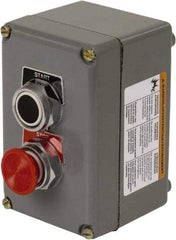 Schneider Electric - 1 Operator, Mushroom Head & Pushbutton Control Station - Start-Stop (Legend), Momentary Switch, 2NO/2NC Contact, NEMA 1, 13, 3, 4 - Strong Tooling