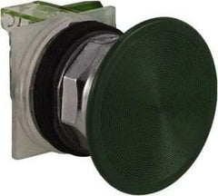 Schneider Electric - 30mm Mount Hole, Extended Straight, Pushbutton Switch with Contact Block - Green Pushbutton, Momentary (MO) - Strong Tooling