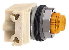 Schneider Electric - 120 V Amber Lens Incandescent Pilot Light - Round Lens, Screw Clamp Connector - Strong Tooling