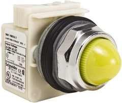 Schneider Electric - 28 V Yellow Lens LED Pilot Light - Round Lens, Screw Clamp Connector - Strong Tooling