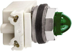 Schneider Electric - 120 V Green Lens Incandescent Pilot Light - Round Lens, Screw Clamp Connector - Strong Tooling