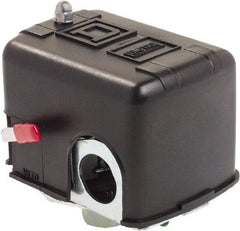 Square D - 1 NEMA Rated, DPST, 70 to 150 psig, Air Compressor Pressure and Level Switch - Fixed Pressure, 575 VAC, 1/4 Inch NPSF Connector, Screw Terminal, For Use with Electrically Driven Air Compressors - Strong Tooling