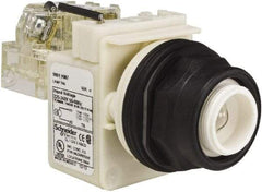 Schneider Electric - 220-240 V Incandescent Press-to-Test Indicating Light - Round Lens, Screw Clamp Connector, 54mm OAL x 42mm Wide, Vibration Resistant - Strong Tooling