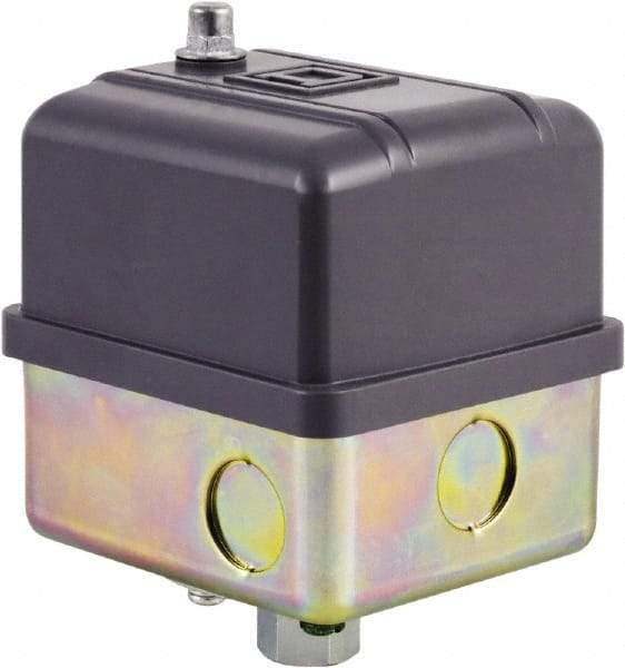 Square D - 1, 7, 9 and 3R NEMA Rated, 20 to 40 psi, Electromechanical Pressure and Level Switch - Adjustable Pressure, 575 VAC, L1-T1, L2-T2 Terminal, For Use with Square D Pumptrol - Strong Tooling