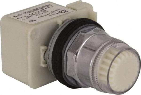 Schneider Electric - 1.18 Inch Mount Hole, Extended Straight, Pushbutton Switch Only - Round, White Pushbutton, Illuminated, Momentary (MO), Weatherproof, Dust and Oil Resistant - Strong Tooling