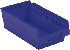 LEWISBins+ - 11-5/8" Deep, Blue Hopper Shelf Bin - 4" High x 6-5/8" Wide x 11-5/8" Long - Strong Tooling