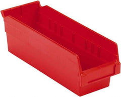 LEWISBins+ - 11-5/8" Deep, Red Hopper Shelf Bin - 4" High x 4-1/8" Wide x 11-5/8" Long - Strong Tooling