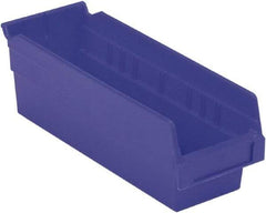 LEWISBins+ - 11-5/8" Deep, Blue Hopper Shelf Bin - 4" High x 4-1/8" Wide x 11-5/8" Long - Strong Tooling