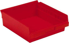 LEWISBins+ - 11-5/8" Deep, Red Hopper Shelf Bin - 4" High x 11-1/8" Wide x 11-5/8" Long - Strong Tooling